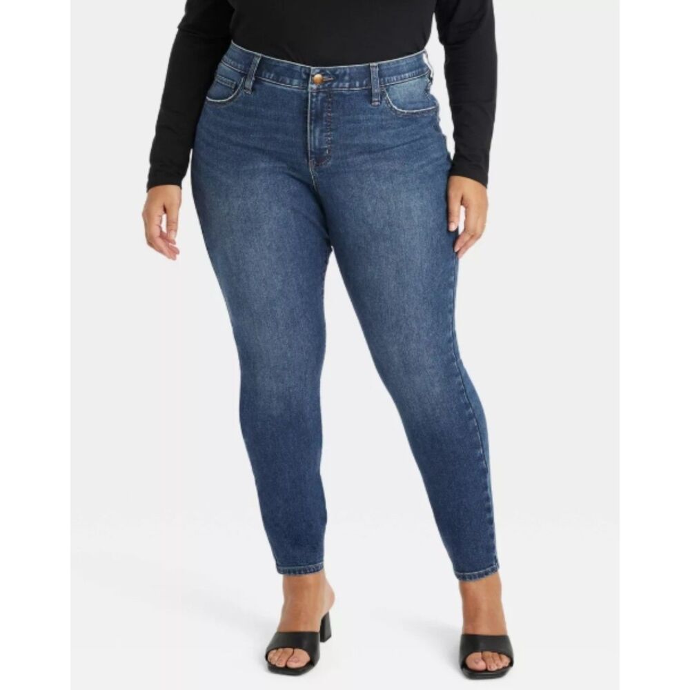 Ava & Viv- Women's Mid-Rise Skinny Jeans- 26 - Picture 1 of 6